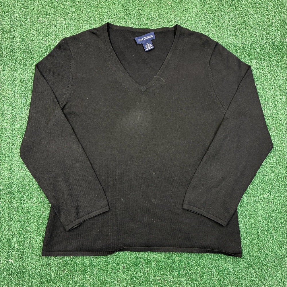 Vintage Ann Taylor‎ Silk Blend V-Neck Sweater